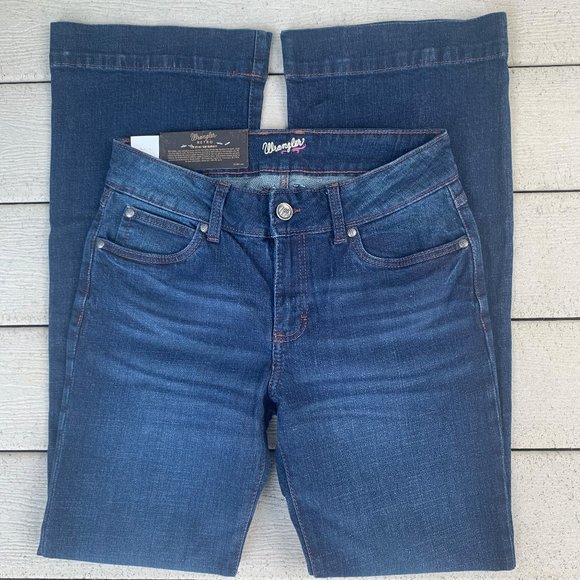 Wrangler Mae Trouser Jeans Mid Rise in Quinn Wide Leg Size 7 NWT - Picture 4 of 7